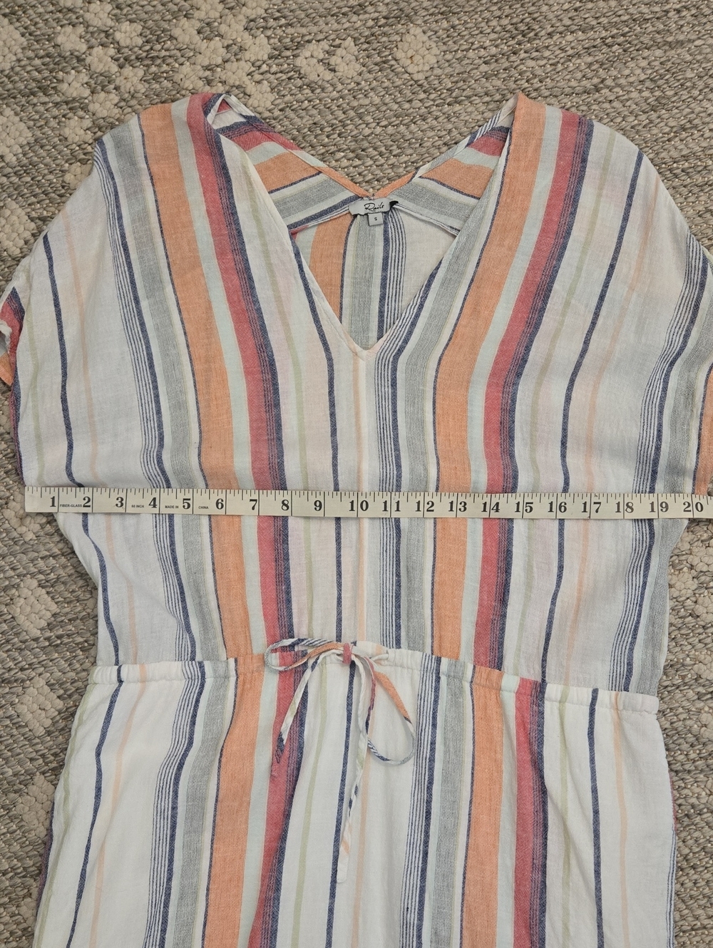 Rails Wren Striped Dress Linen Blend, Pockets S EUC! - Picture 8 of 10